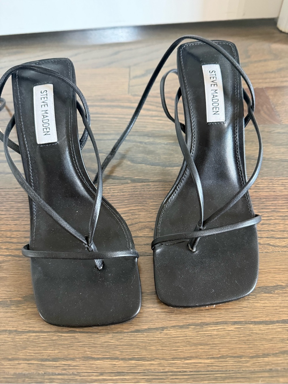 Steve Madden Annie Thong Strappy Square-Toe Sandals